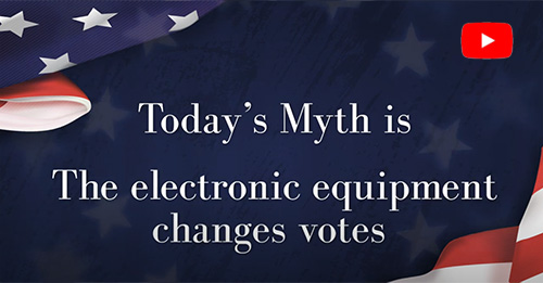 Election Myth Busters video promo image - click here to watch our Myth Busters videos - Today's Myth is: A non-citizen can register to vote.