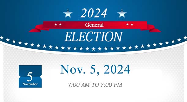 The 2024 General Election in Brazos County will be held on November 5, 2024. Polls will be open from 7 a.m. to 7 p.m.